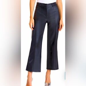 Avec Les Filles Faux Leather Crop Wide Leg Pants Size M